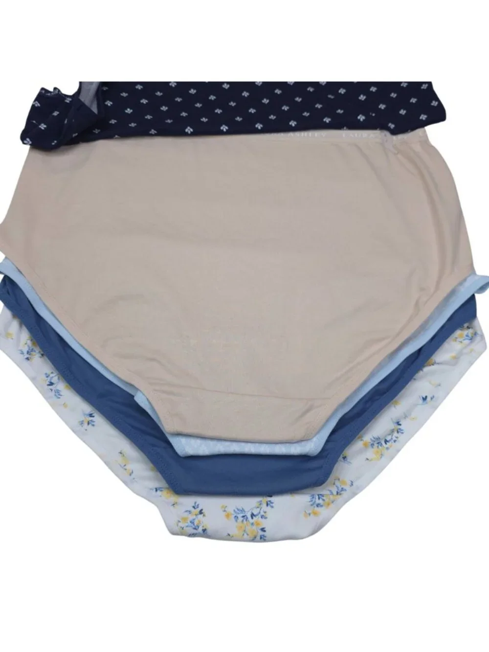 Laura Ashley Womens Size 2X 5-Pack Panties Briefs Super Soft Polyester Spandex